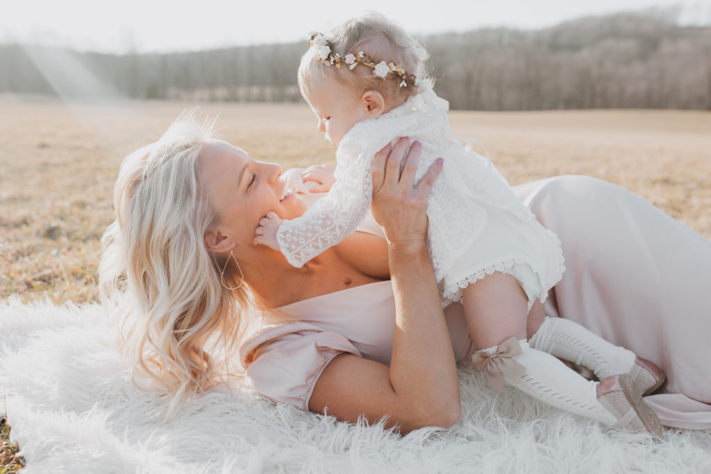 mommy and me motherhood session golden hour 